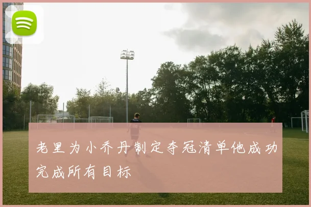 老里为小乔丹制定夺冠清单他成功完成所有目标
